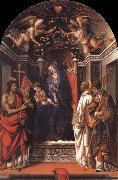 Madonna and the child Enthroned with Saint john the Baptist,Victor,Bermard and Zenobius